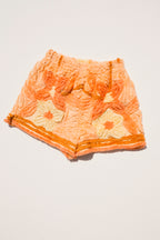 Chenille Field Shorts - Peach Floral (XS)