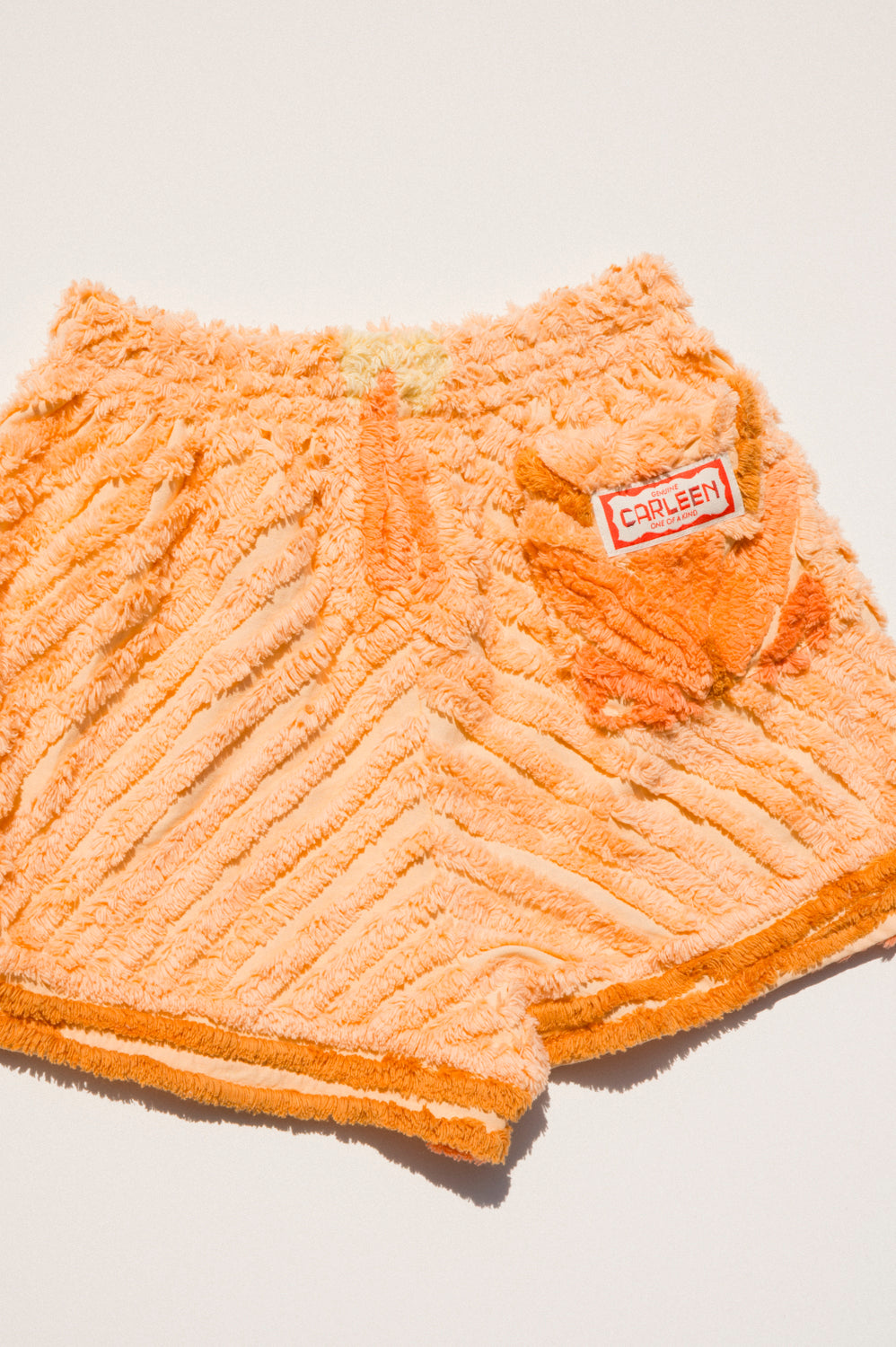 Chenille Field Shorts - Peach Floral (XS)
