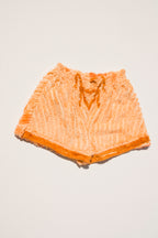 Chenille Field Shorts - Peach Floral (S)