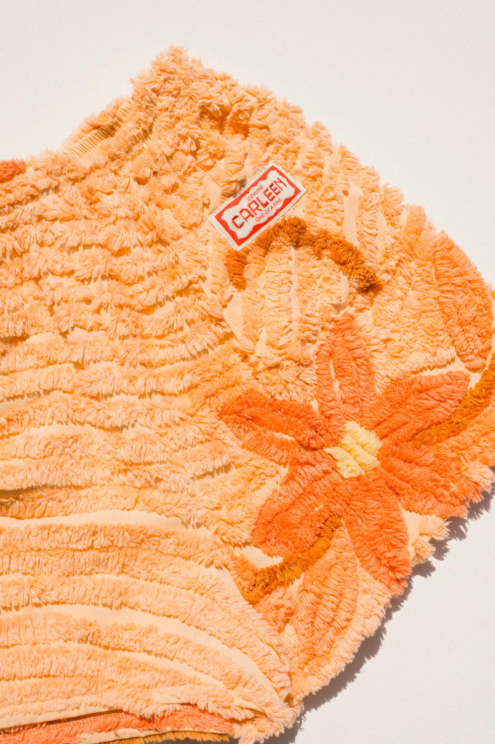 Chenille Field Shorts - Peach Floral (S)