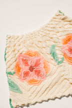 Chenille Field Shorts - Pink Flower (L)