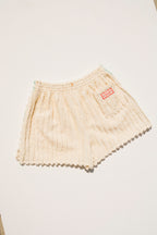 Chenille Field Shorts - Pink Flower (L)