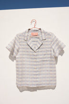 Nancy Button-Waist Shirt - Curtain Plaid (M &L)