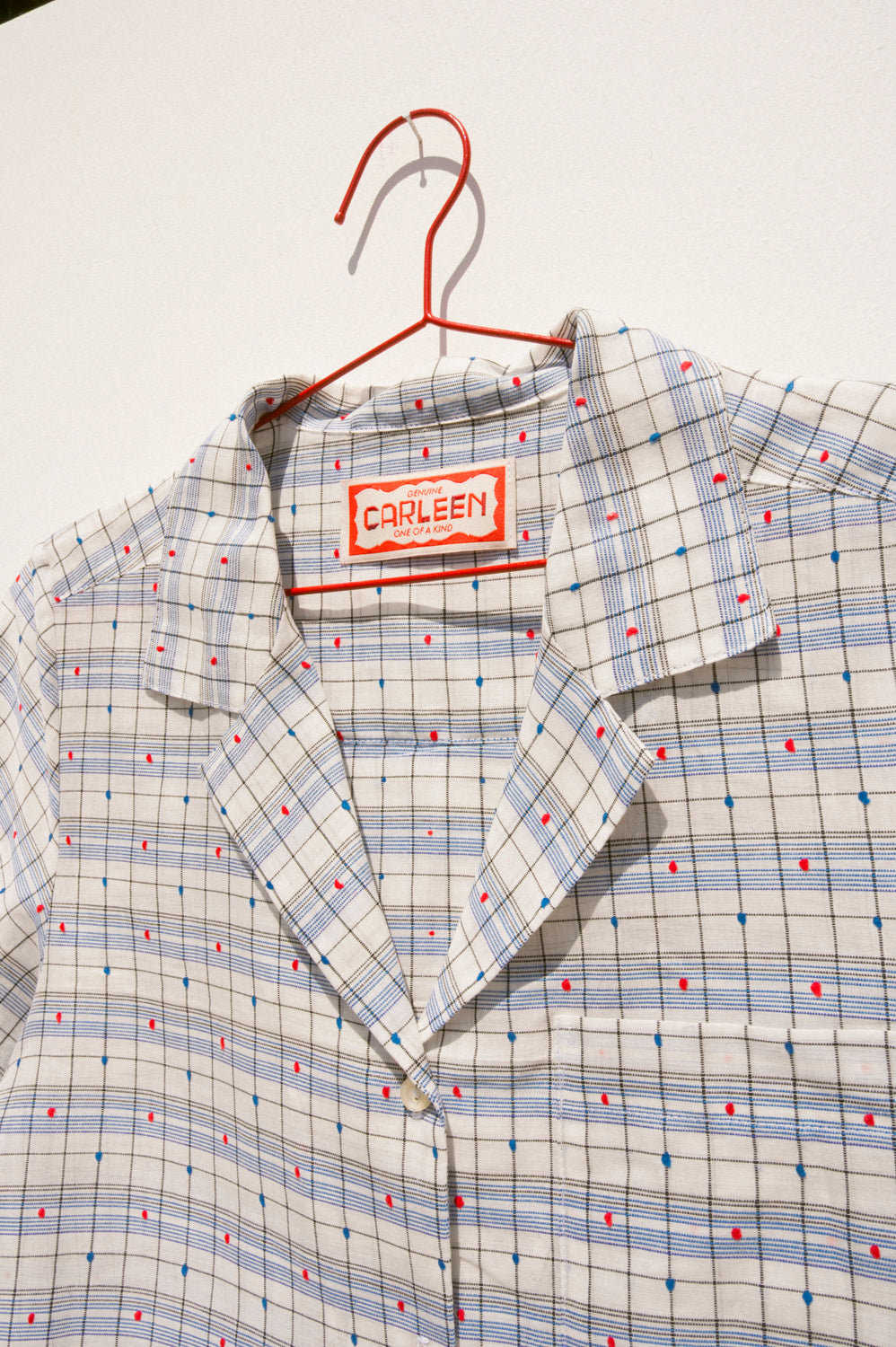 Nancy Button-Waist Shirt - Curtain Plaid (M &L)
