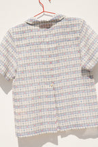 Nancy Button-Waist Shirt - Curtain Plaid (M &L)