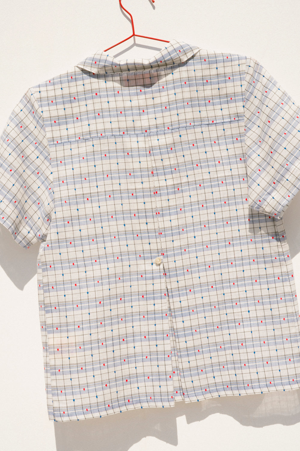 Nancy Button-Waist Shirt - Curtain Plaid (M &L)
