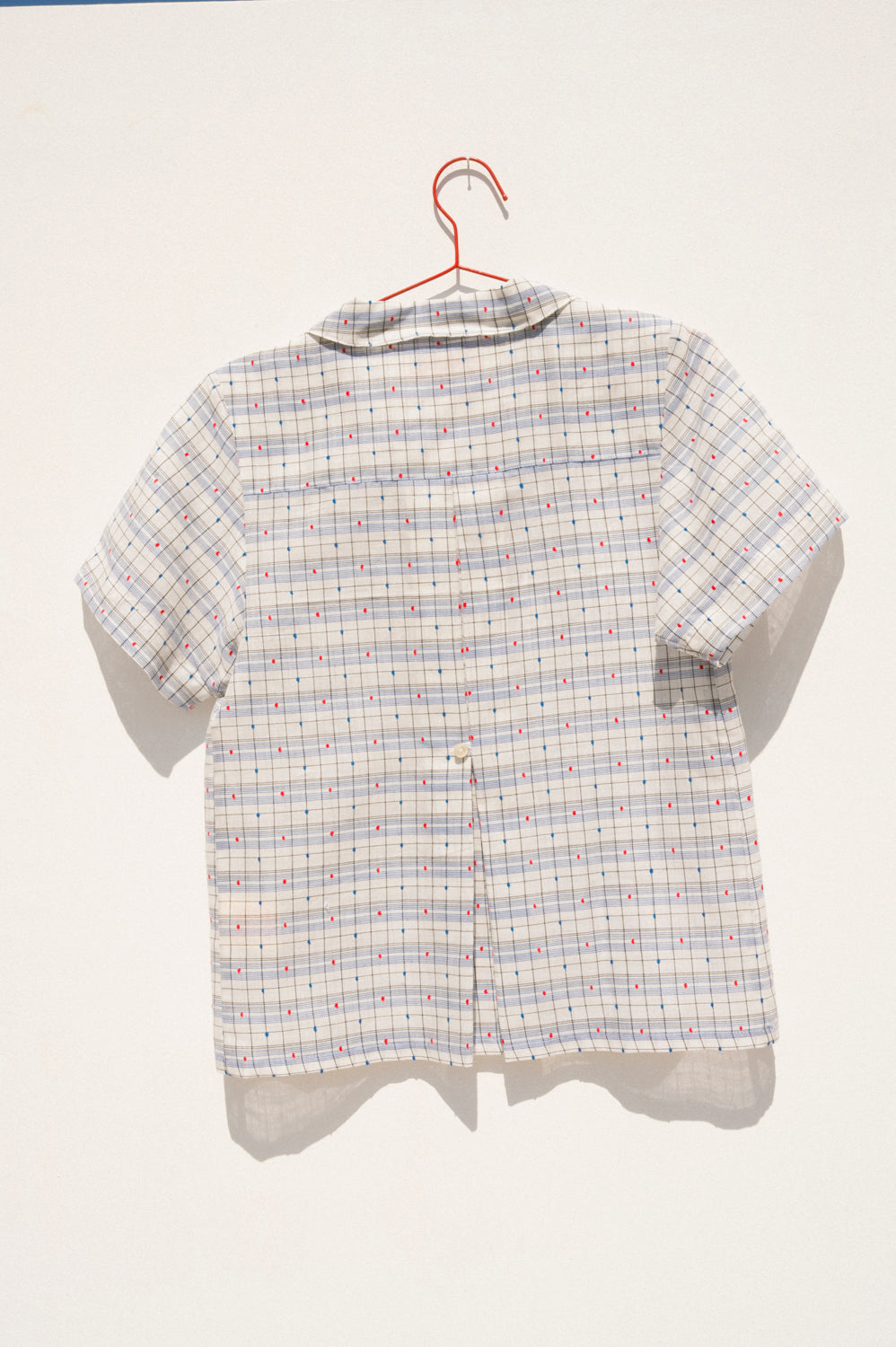 Nancy Button-Waist Shirt - Curtain Plaid (M &L)