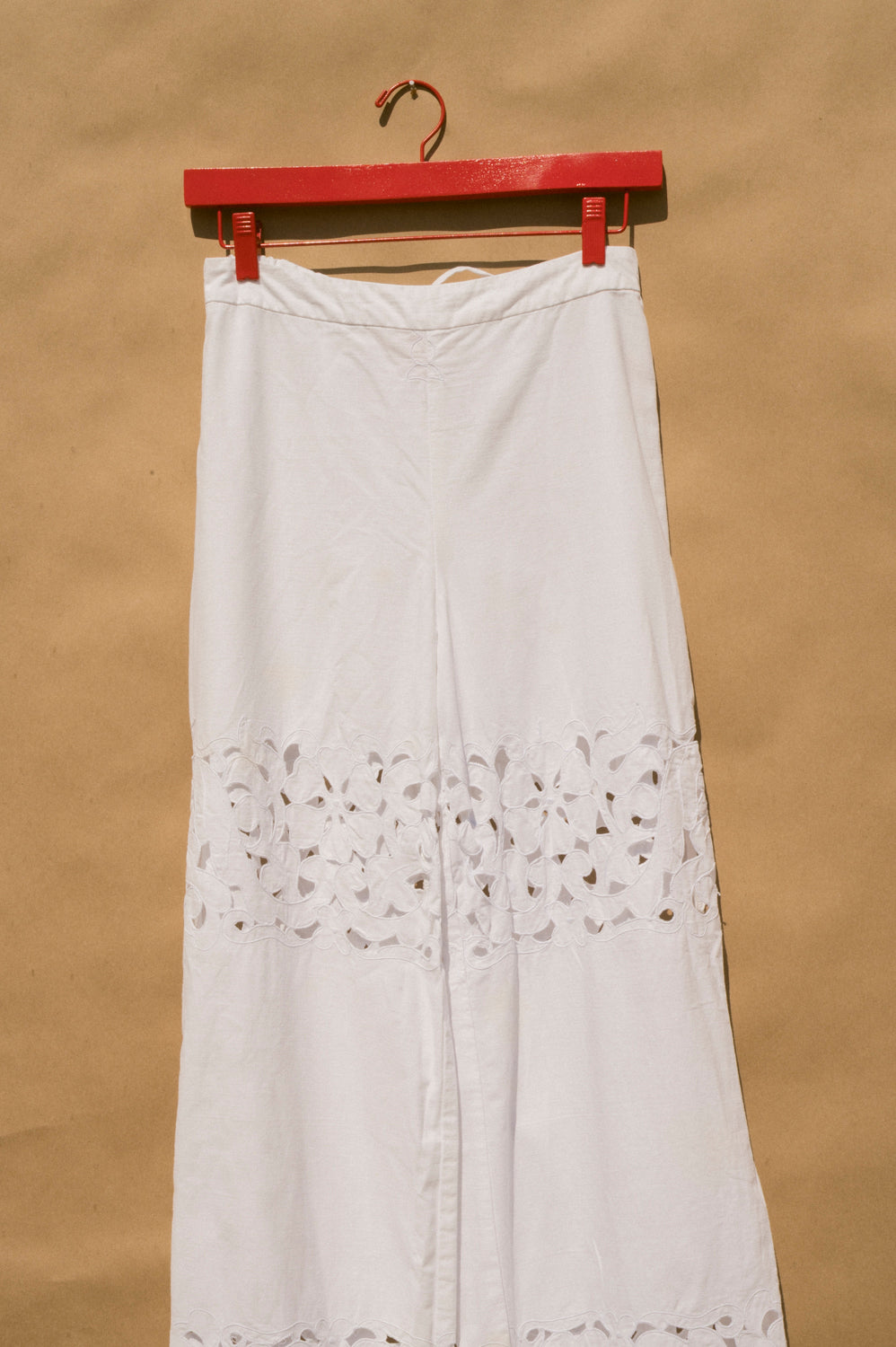Scout Tie-Back Pant - White Cutwork (XS)