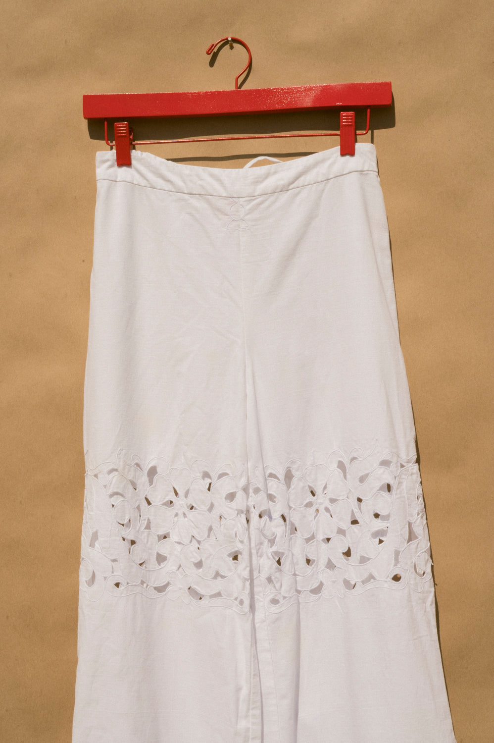Scout Tie-Back Pant - White Cutwork (XS)