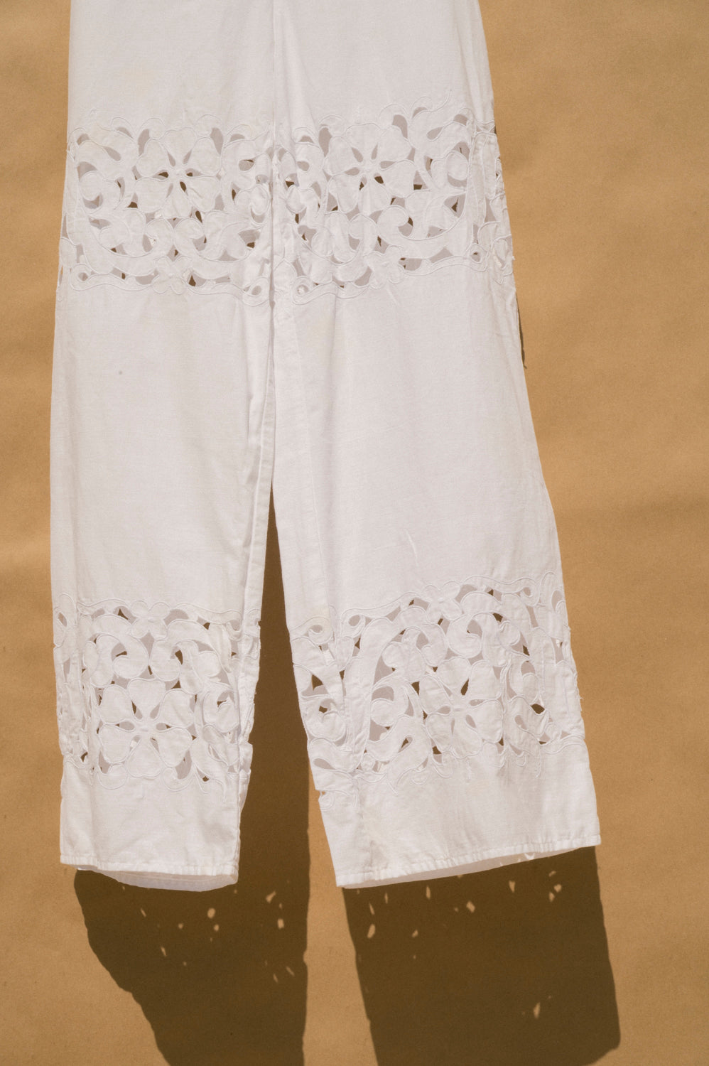 Scout Tie-Back Pant - White Cutwork (XS)