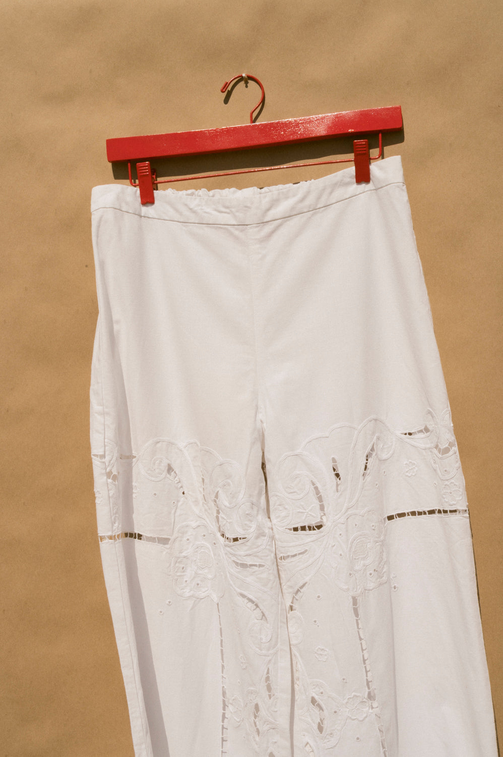 Scout Tie-Back Pant - White Cutwork (M)