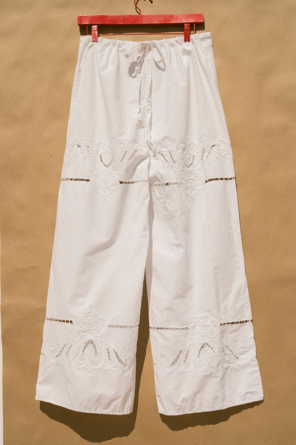 Scout Tie-Back Pant - White Cutwork (M)