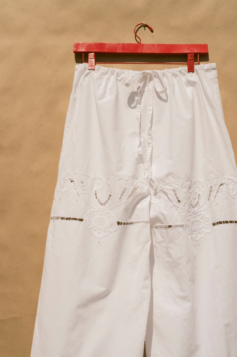 Scout Tie-Back Pant - White Cutwork (M)