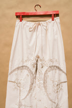 Scout Tie-Back Pant - Ivory Cutwork (S #1)