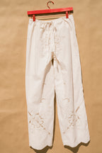 Scout Tie-Back Pant - Ivory Cutwork (S #2)