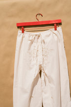 Scout Tie-Back Pant - Ivory Cutwork (S #2)