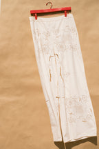 Scout Tie-Back Pant - Ivory Cutwork (L)
