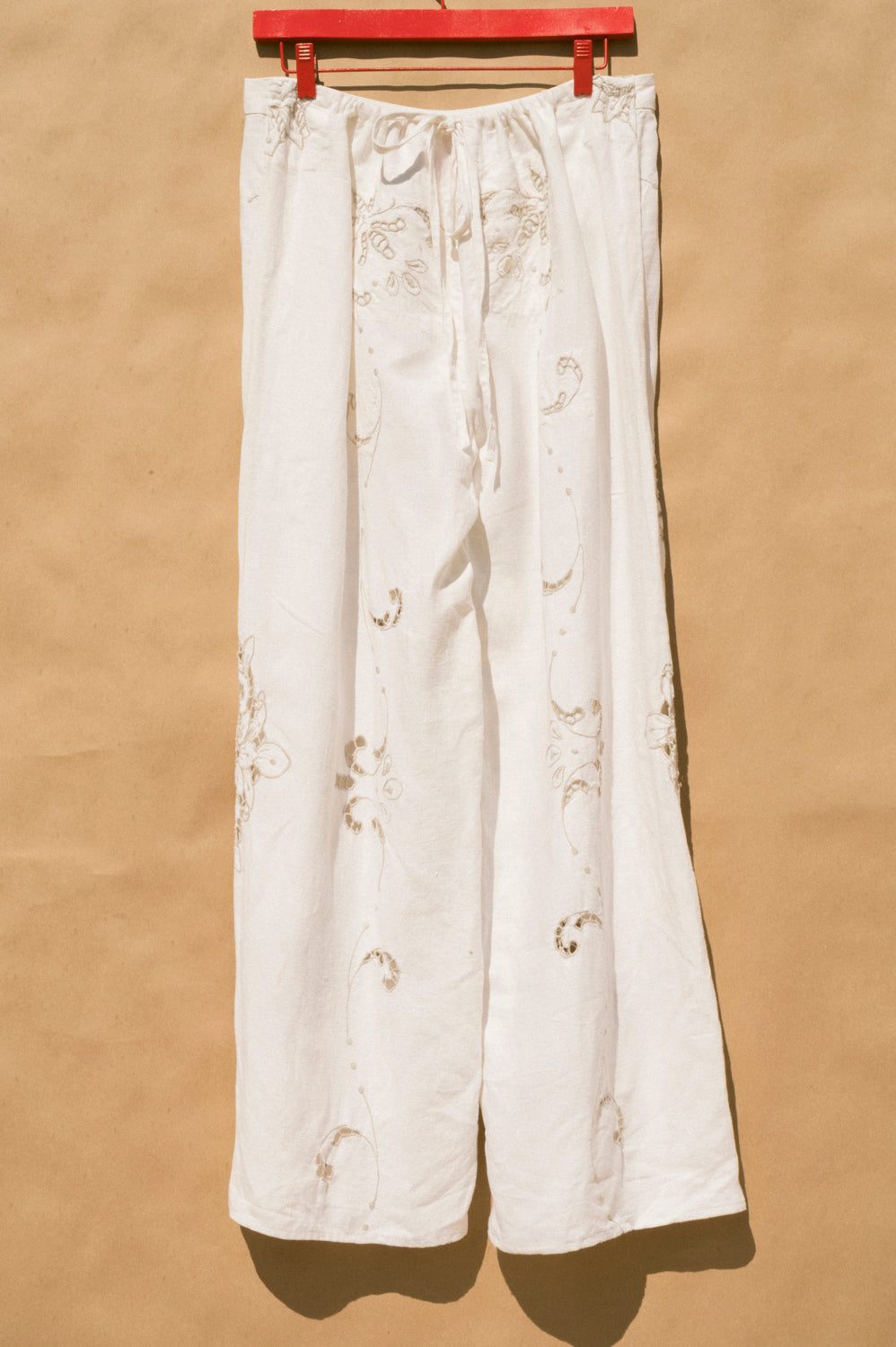 Scout Tie-Back Pant - Ivory Cutwork (XL)