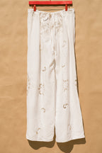 Scout Tie-Back Pant - Ivory Cutwork (XL)