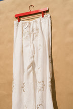 Scout Tie-Back Pant - Ivory Cutwork (XL)