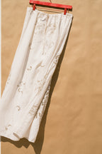 Scout Tie-Back Pant - Ivory Cutwork (XL)