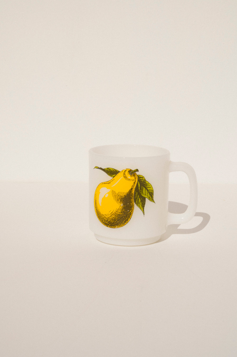 Pear Milk Glass Mug