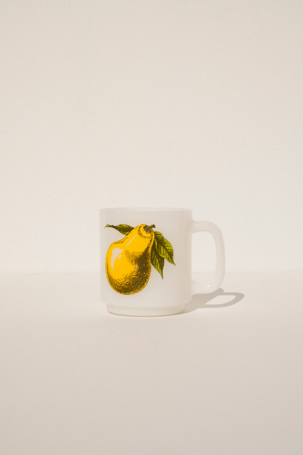 Pear Milk Glass Mug