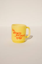 Feel Good Milk Glass Mug