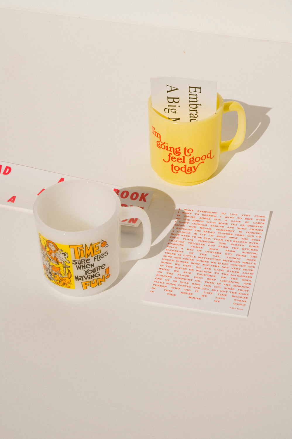 Feel Good Milk Glass Mug