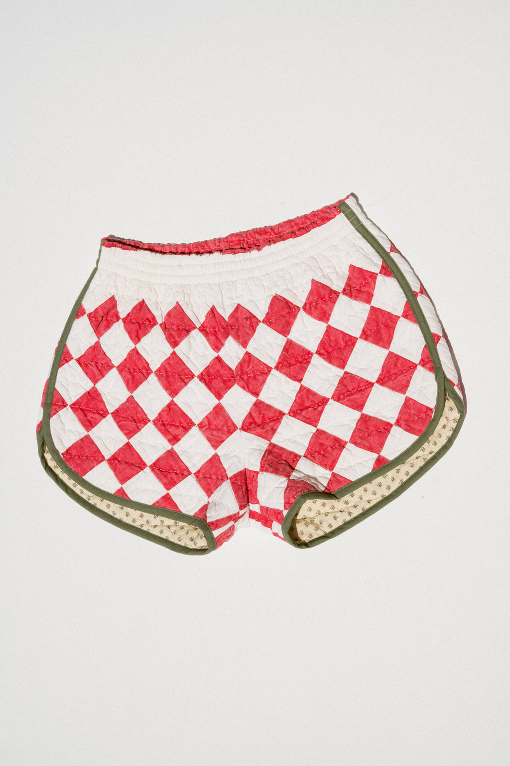 Quilt Track Shorts - Medium (Red Check)