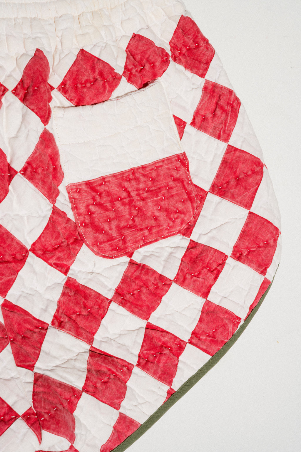 Quilt Track Shorts - Medium (Red Check)