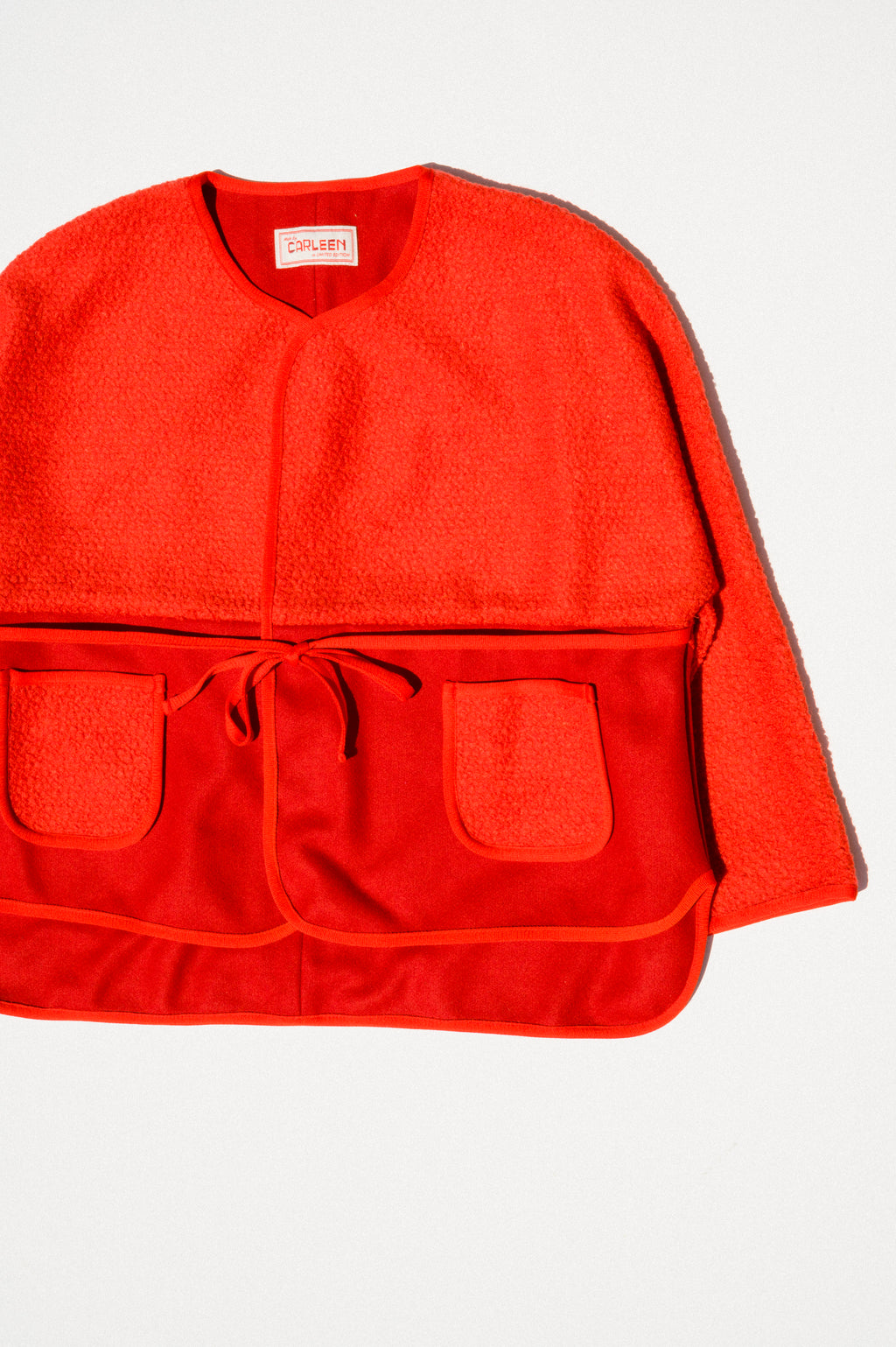 Patchwork Wrap Jacket - Red