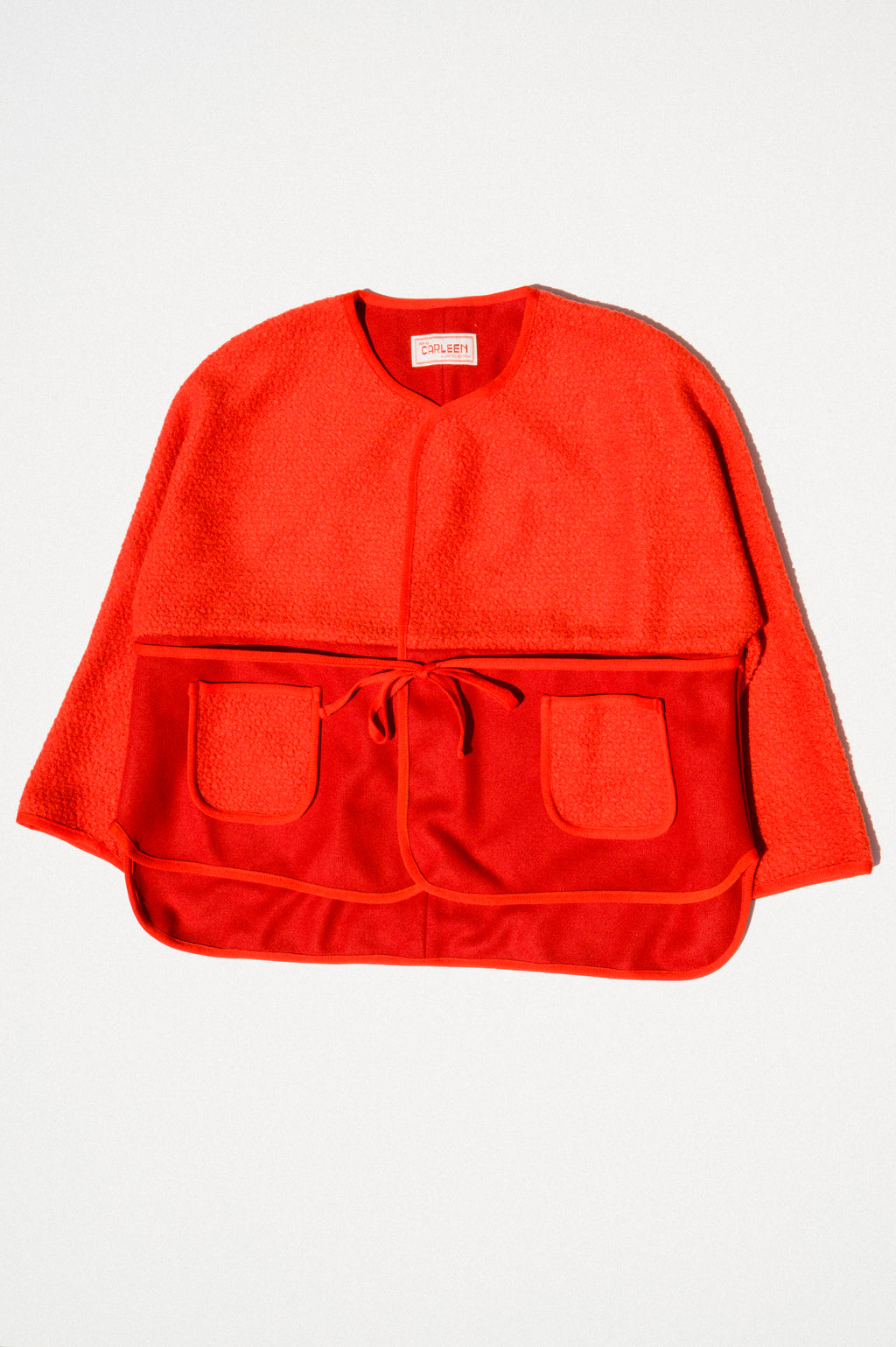 Patchwork Wrap Jacket - Red