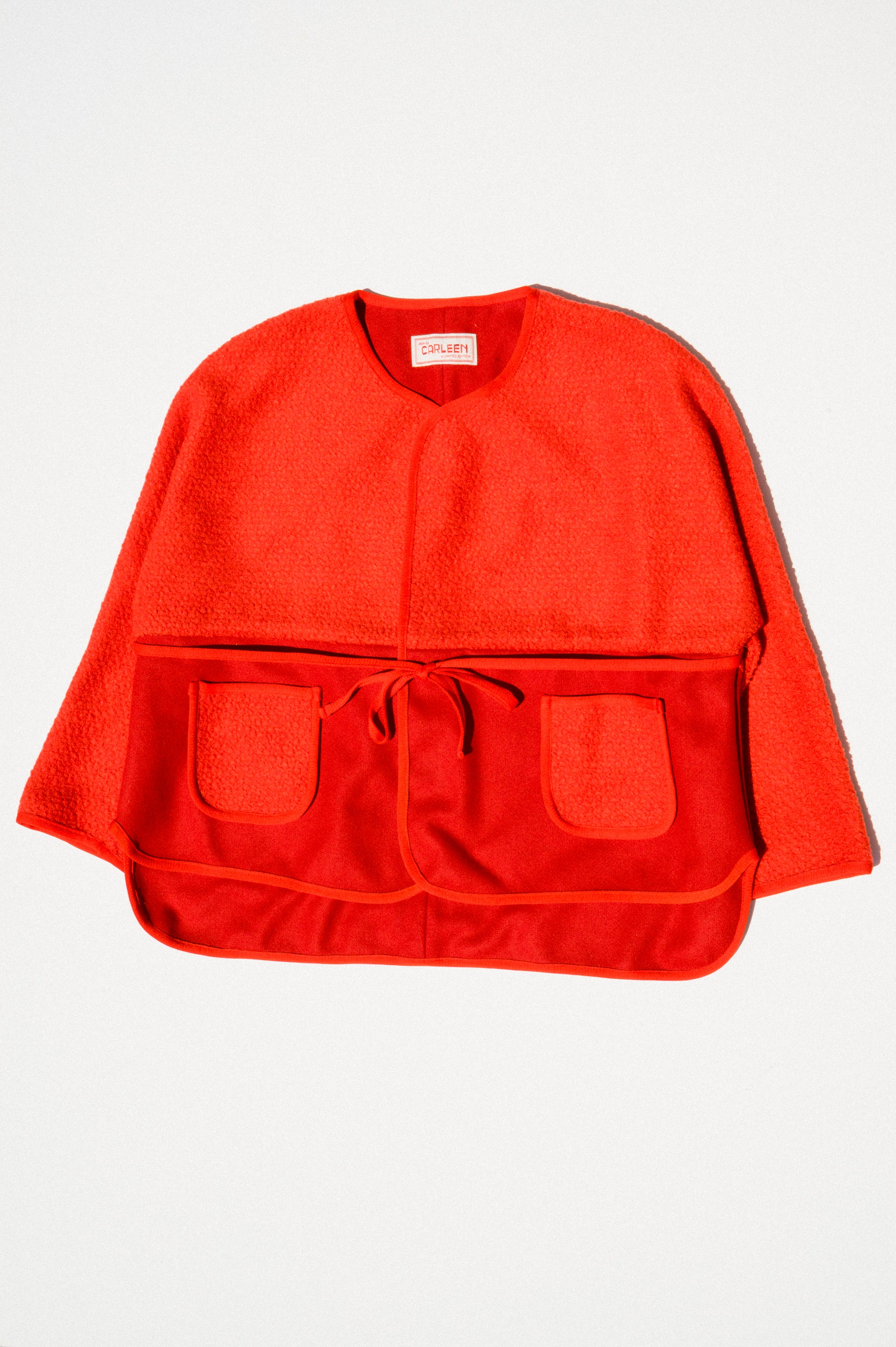 Patchwork Wrap Jacket - Red