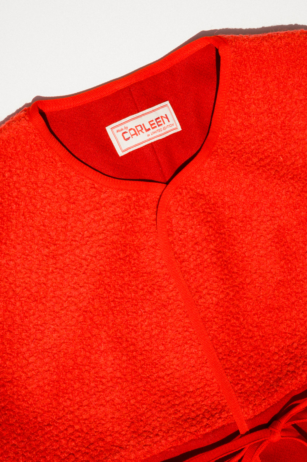 Patchwork Wrap Jacket - Red