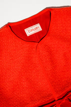 Patchwork Wrap Jacket - Red