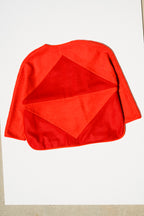 Patchwork Wrap Jacket - Red