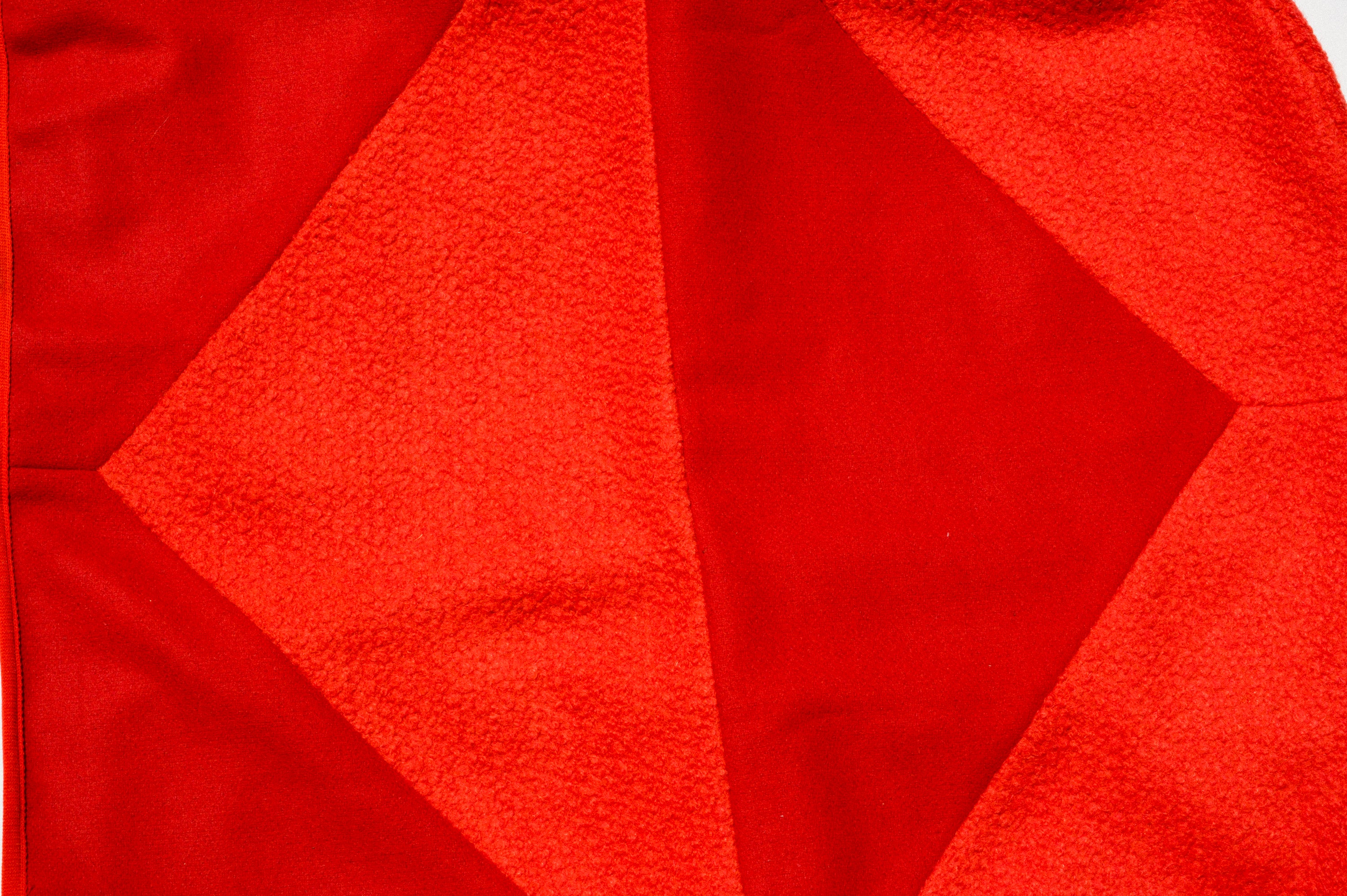Patchwork Wrap Jacket - Red