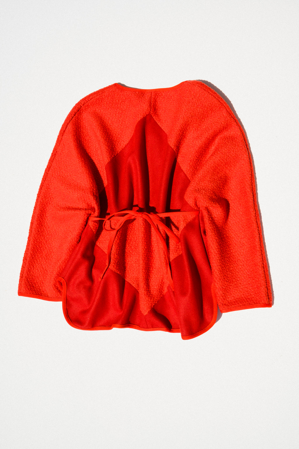 Patchwork Wrap Jacket - Red