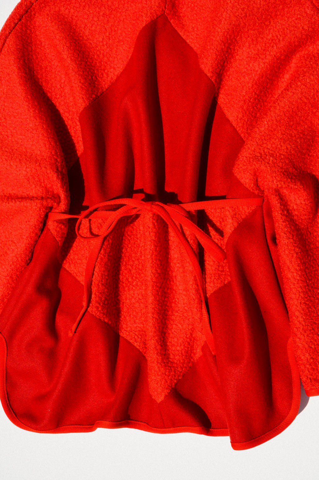 Patchwork Wrap Jacket - Red
