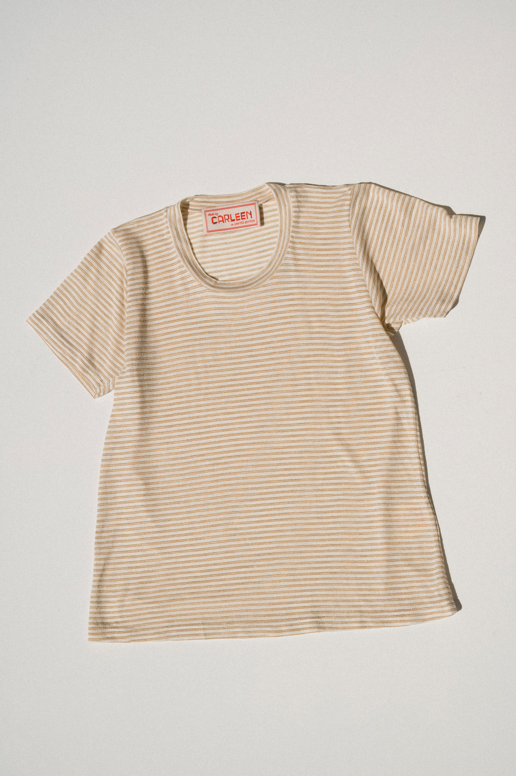 Perfect Little Short Sleeve Shirt - Sungold Stripe