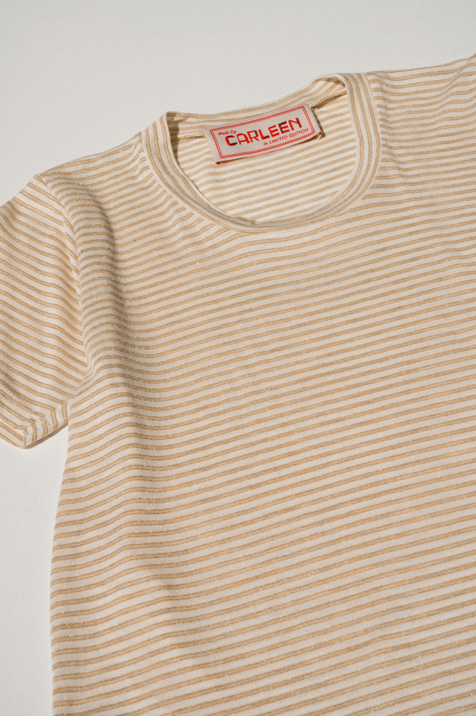 Perfect Little Short Sleeve Shirt - Sungold Stripe