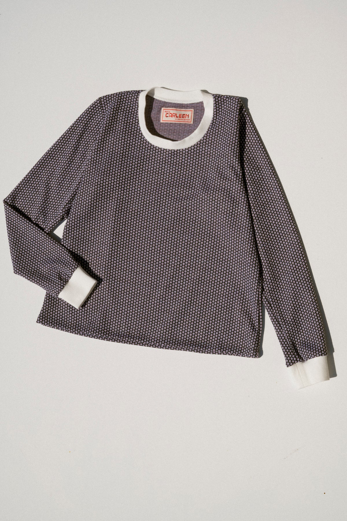 Cuffed Long Sleeve - Dot Jacquard
