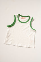 Chloe Tank - White/Green