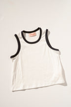 Chloe Tank - White/Navy