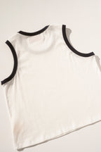 Chloe Tank - White/Navy