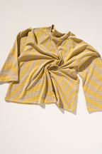 Boxy Raglan - Yellow/Heather Stripe