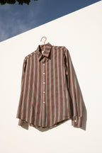 Sequoia Shirt - Brown Dobby Stripe