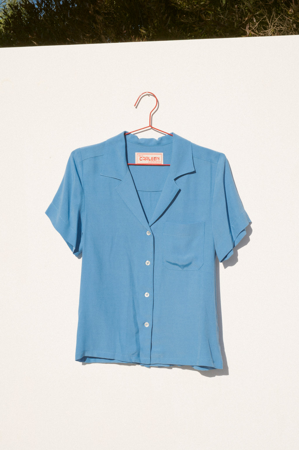 Nancy Button-Waist Shirt - Blue