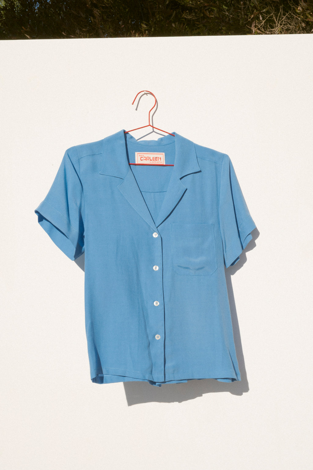 Nancy Button-Waist Shirt - Blue